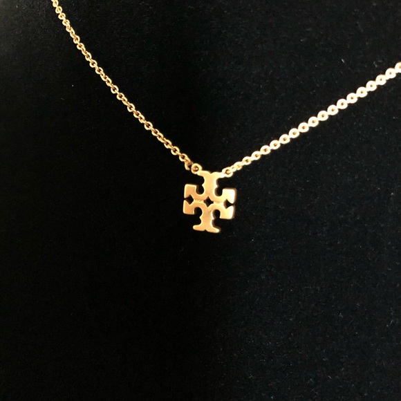 Gold Delicate Logo Choker Pendant Necklace - Picture 7 of 8